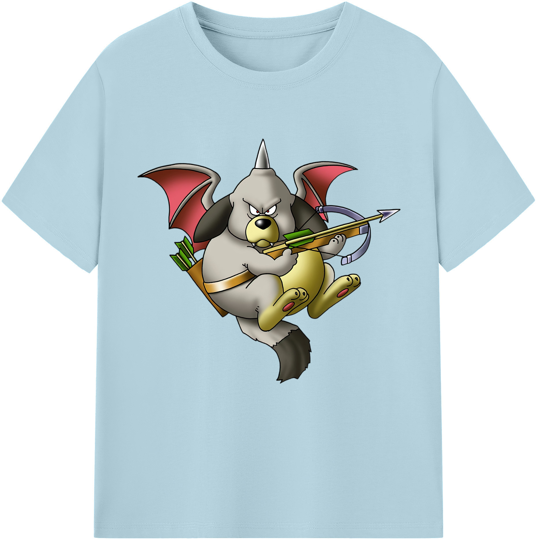 （画像用） ドラゴンクエスト Doragon Kuesuto Dragon Quest 綿100％半袖Tシャツ（フロントプリント）